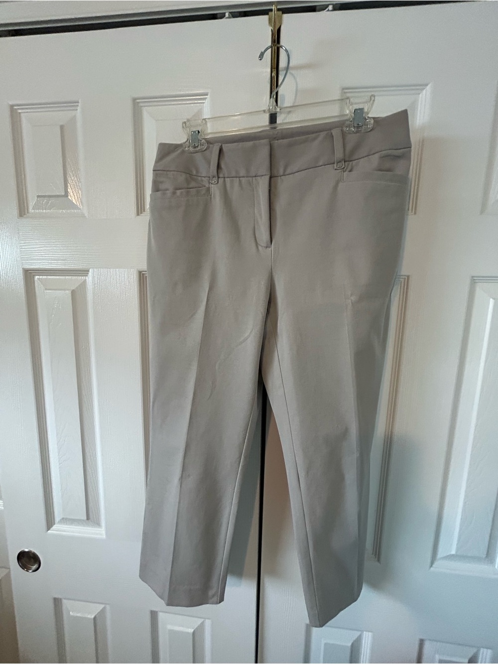 Alfanis Women Dress Pants in Stone Gray,  4 way stretch